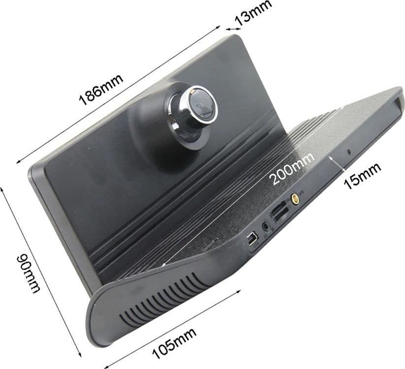 TELECAMERA DVR PER AUTO CAMPER 7'' LCD GPS NAVIGATORE 2 TELECAMERE FM BLUETOOTH - 6