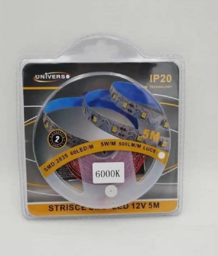 STRISCIA FLESSIBILE STRIP LED MODELLABILE 5MT SMD 2835 VARI TONI LUCE 2835-12V-S - 7