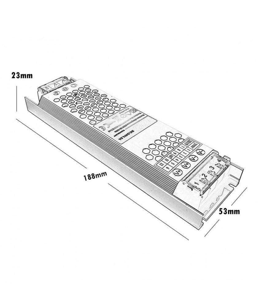 ALIMENTATORE STABILIZZATO 2 USCITE 100 W SLIM TRASFORMATORE 24 V 4.2A S24V-100W - 6
