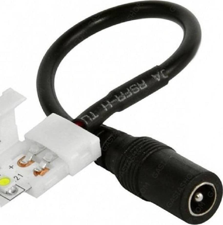 CONNETTORE PER STRISCE LED 10MM CLIP 2 PIN JACK PER STRIP LED MONOCOLORE 10MM-DC - 2