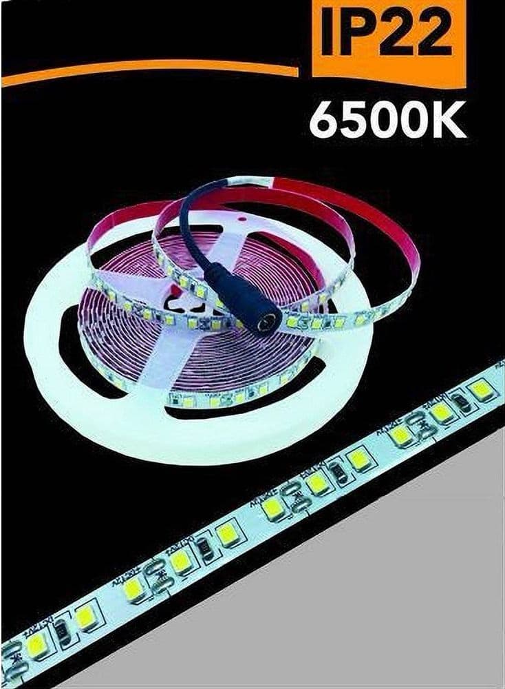 STRISCIA LED 2835 STRIP 5MT BOBINA LUCE 3000K 4000K 6500K BLU IP22 2835-12V - 7