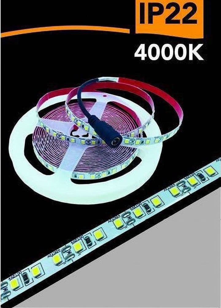 STRISCIA LED 2835 STRIP 5MT BOBINA LUCE 3000K 4000K 6500K BLU IP22 2835-12V - 8