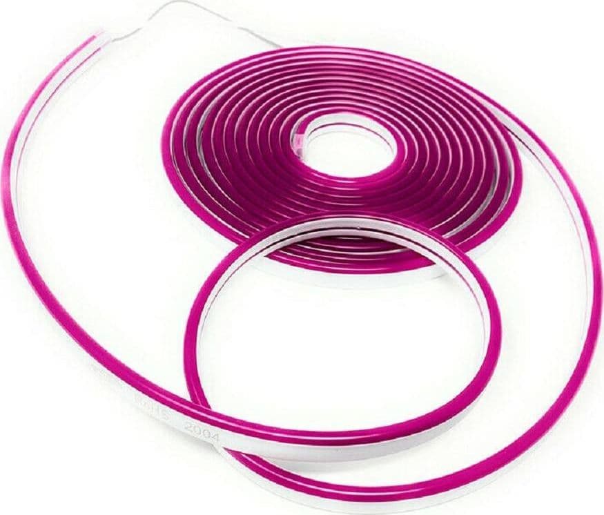 STRIP LED NEON FLESSIBILE STRISCIA DECORATIVA 5 MT IP65 VARI TONI DI LUCE U-12V - 13