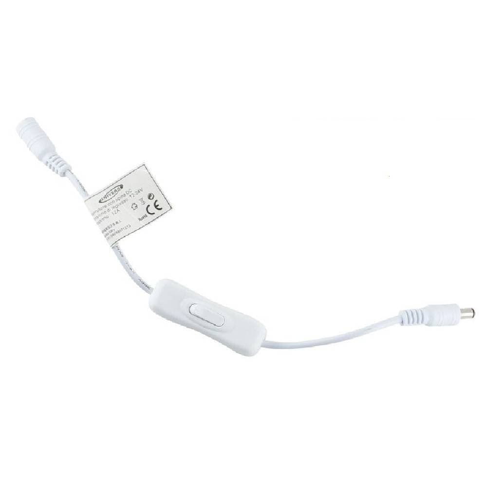 INTERRUTTORE PER STRIP STRISCIA LED CONNETTORE DC 12V-24V 12A PULSANTE S-12V-02 - 3