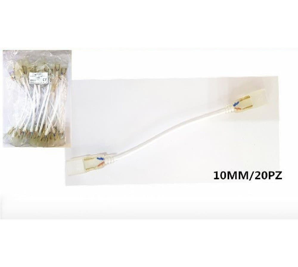 20PZ CONNETTORE FLESSIBILE PER STRISCE LED DA 10 MM 220V STRIP LED 220L-10MM - 2