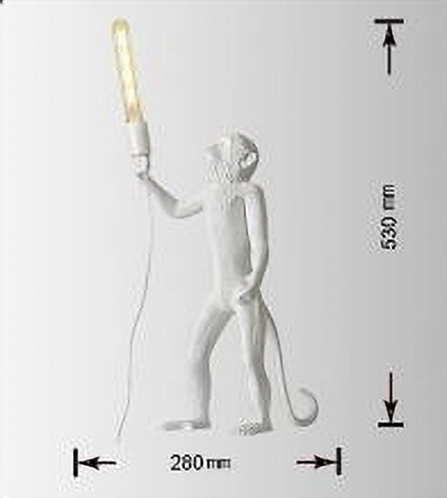 LAMPADA DA TERRA PIANTANA MODERNA ATTACCO E27 FORMA SCIMMIA LUCE DECORATIVE D08 - 3