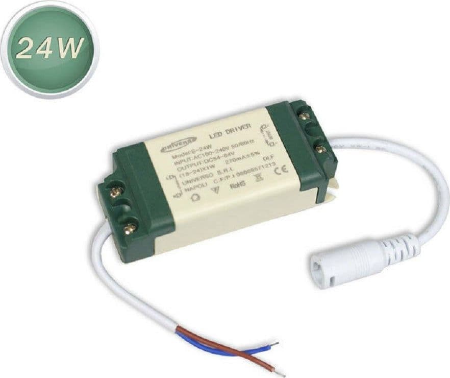DRIVER ALIMENTATORE LED TRASFORMATORE 3 7 12 18 24 W STABILIZZATO CORRENTE FARO - 5