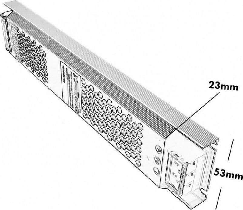 ALIMENTATORE TRASFORMATORE STABILIZZATO SLIM 16.7A 12V 110-230V 200W S-12V-200W - 3