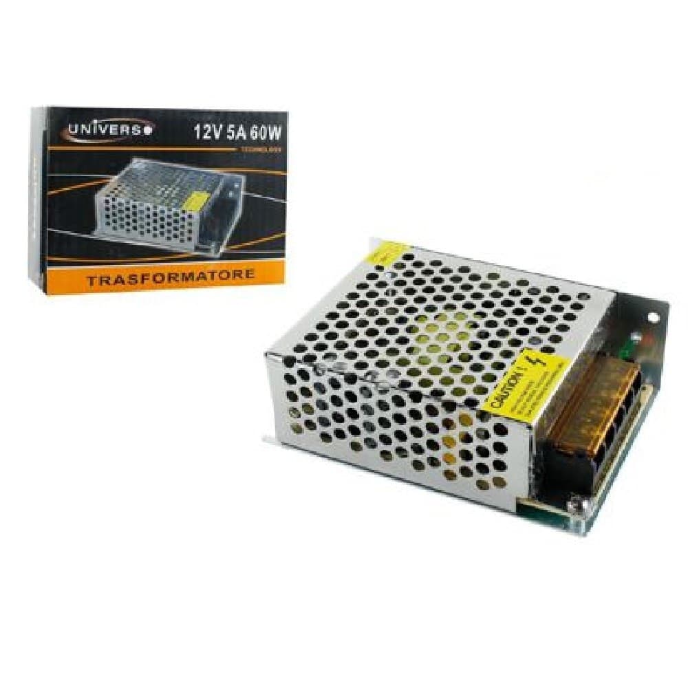 ALIMENTATORE STABILIZZATO 12V 5 A SWITCH TRASFORMATORE 60 WATT TOP QUALITY S-5AA - 2