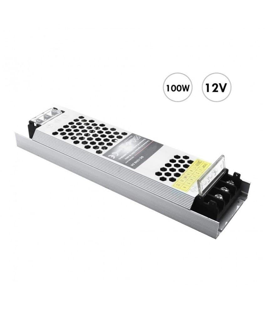 ALIMENTATORE STABILIZZATO TRASFORMATORE SLIM 8.3A 12V 100 WATT IP20 S-12V-100W - 5