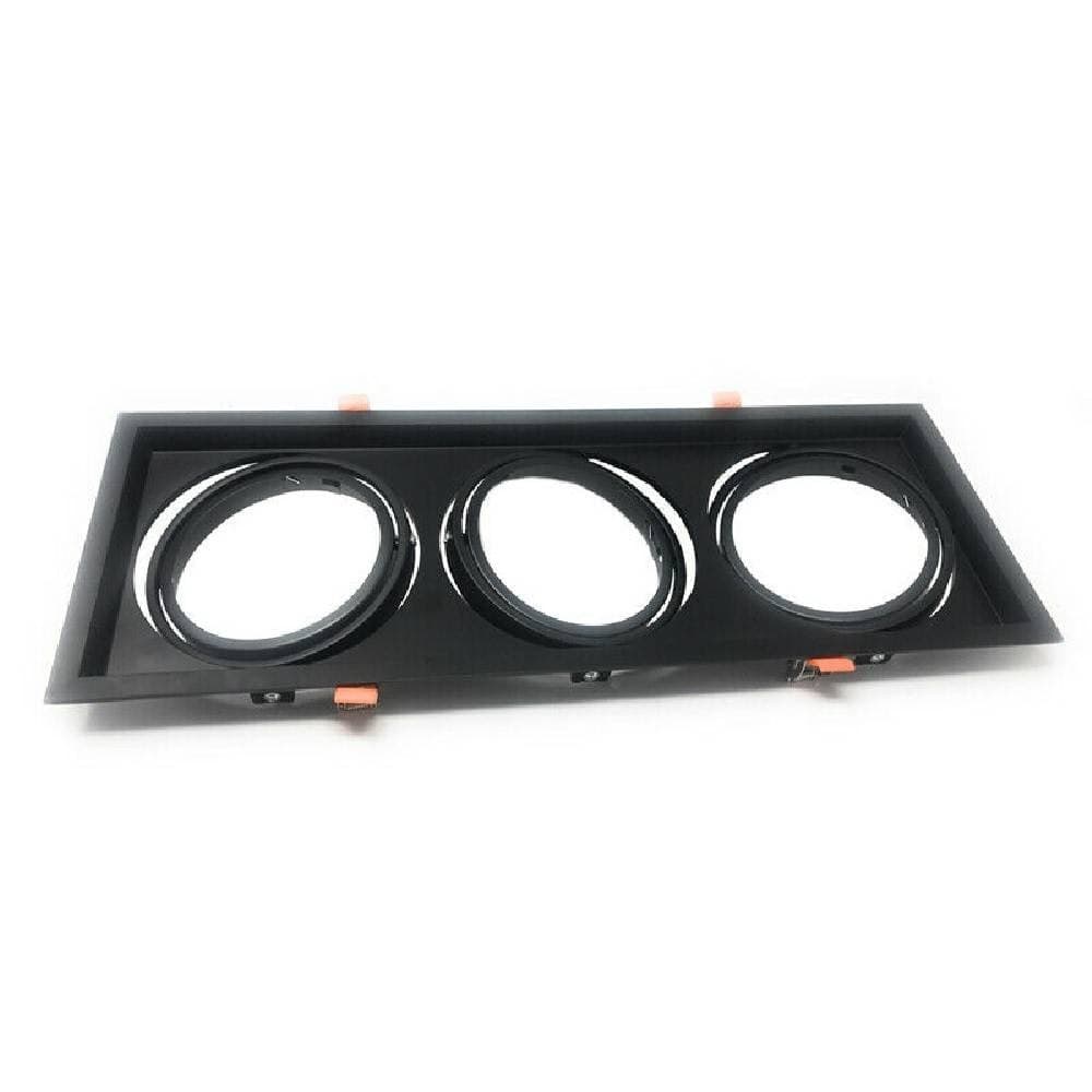 PORTAFARETTI INCASSO TRIPLO PER FARETTO AR111 RETTANGOLARE ORIENTABILE P-AR111-3 - 7