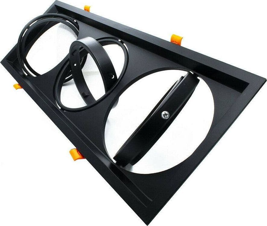 PORTAFARETTI INCASSO TRIPLO PER FARETTO AR111 RETTANGOLARE ORIENTABILE P-AR111-3 - 10