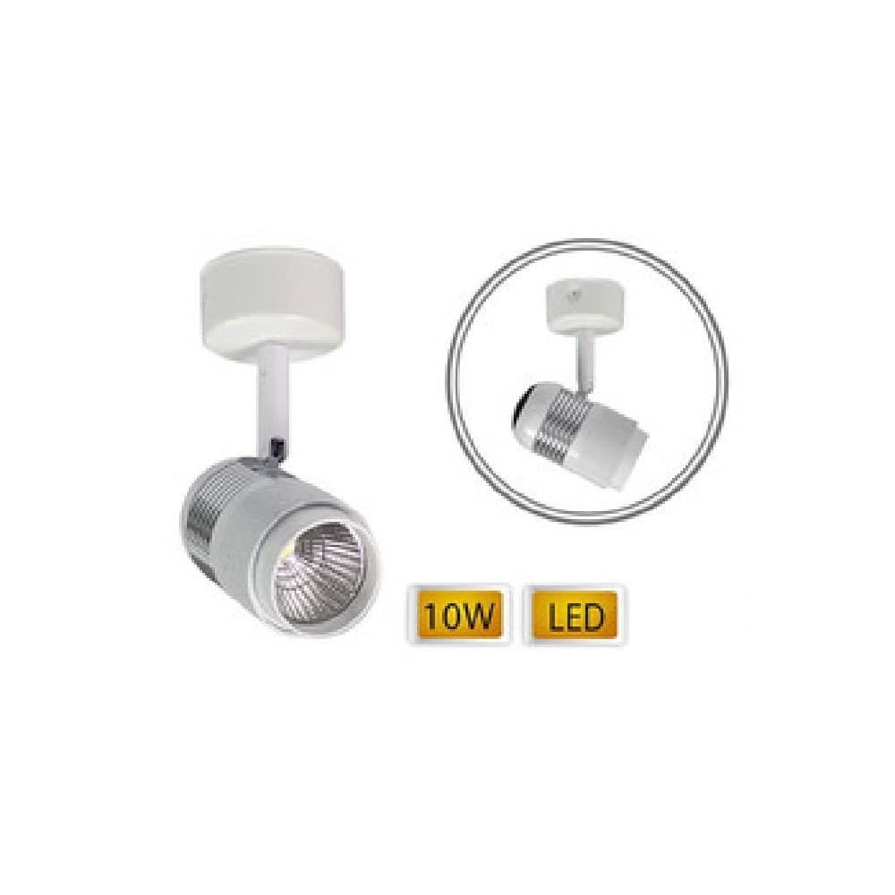 APPLIQUE LED COB 10W FARETTO STAFFA ORIENTABILE LAMPADA SOFFITTO PARETE F10W-1A - 2