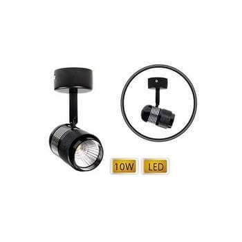APPLIQUE LED COB 10W LAMPADA SOFFITTO PARETE FARETTO STAFFA ORIENTABILE F10W-1H - 2