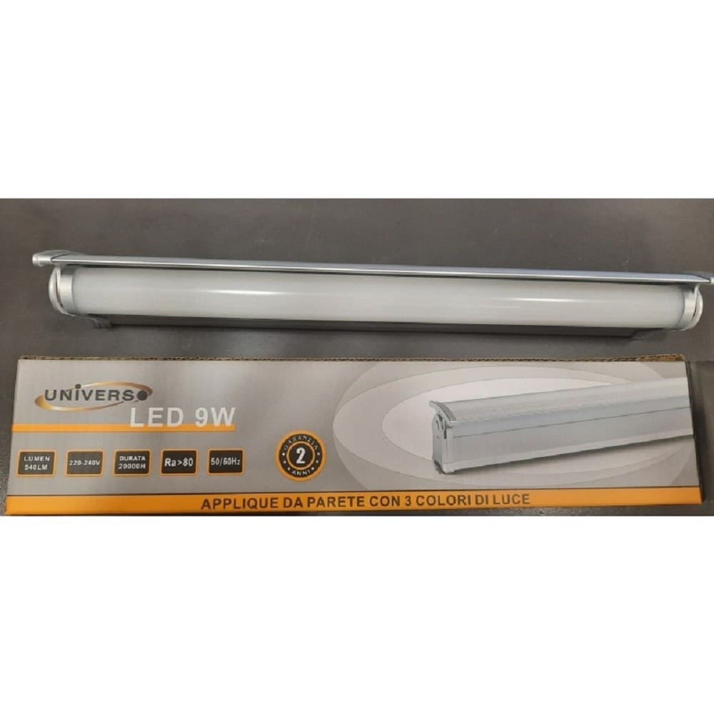 APPLIQUE LAMPADA DA SPECCHIO PARETE BAGNO LINEARE 9 WATT LUCE UP&DOWN 31 CM F09 - 2