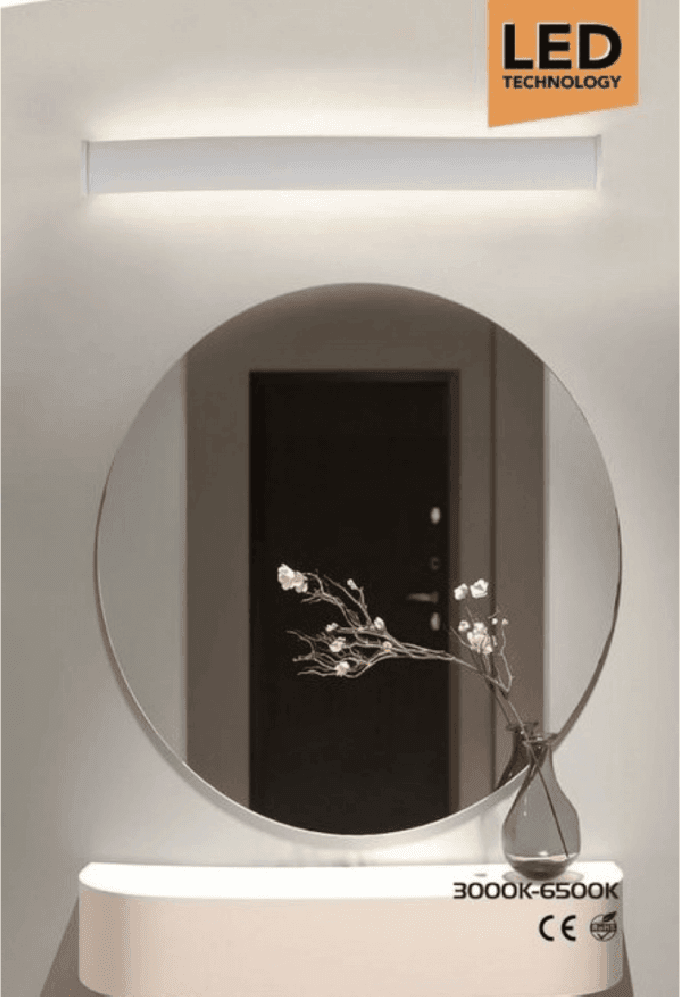 APPLIQUE LAMPADA DA SPECCHIO PARETE BAGNO LINEARE 9 WATT LUCE UP&DOWN 31 CM F09