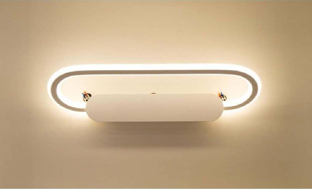 APPLIQUE LED LAMPADA DA SPECCHIO 16W OVALE BAGNO LUCE 3000K 6500K 4000K 45CM F06 - 6