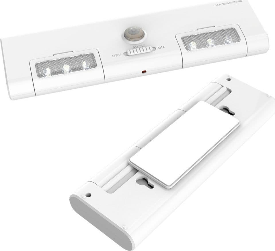 LUCE LED PER ARMADIO CON SENSORE PIR MOVIMENTO A BATTERIE ACCENSIONE AUTOMATICA - 2