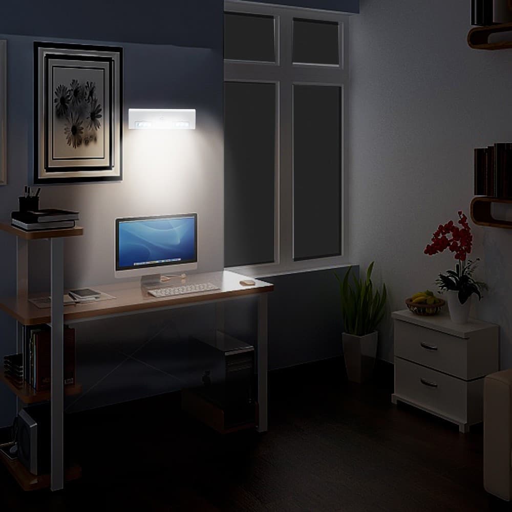 LUCE LED PER ARMADIO CON SENSORE PIR MOVIMENTO A BATTERIE ACCENSIONE AUTOMATICA - 8