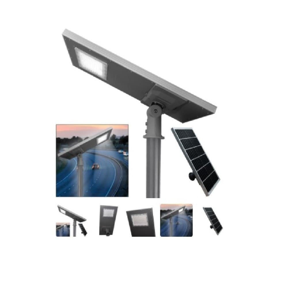 LAMPIONE FARO LED STRADALE 300W PANNELLO SOLARE DA ESTERNO IP65 6500K SL-300W-LP - 3