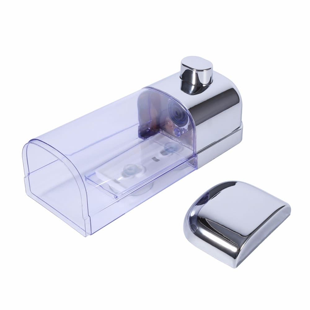 DISPENSER EROGATORE PER SAPONE LIQUIDO 500 ML MURO DOSATORE A PARETE BAGNO - 3
