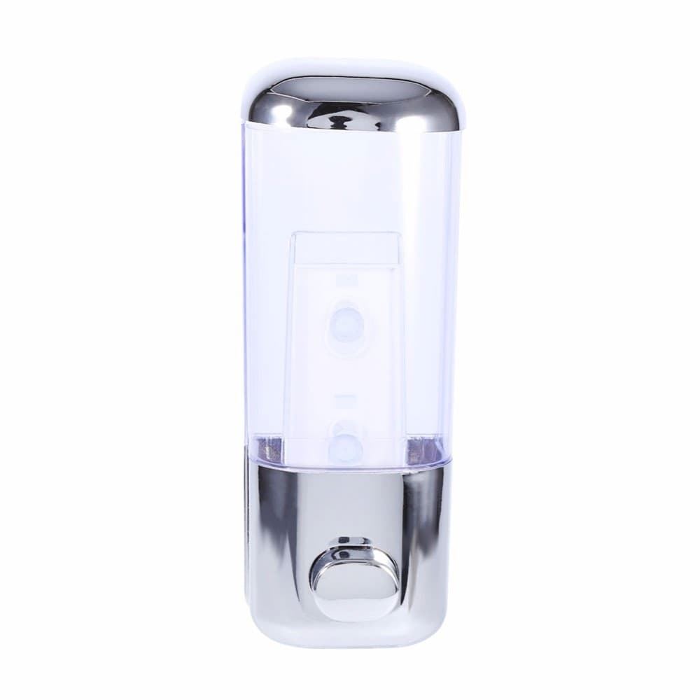 DISPENSER EROGATORE PER SAPONE LIQUIDO 500 ML MURO DOSATORE A PARETE BAGNO - 4