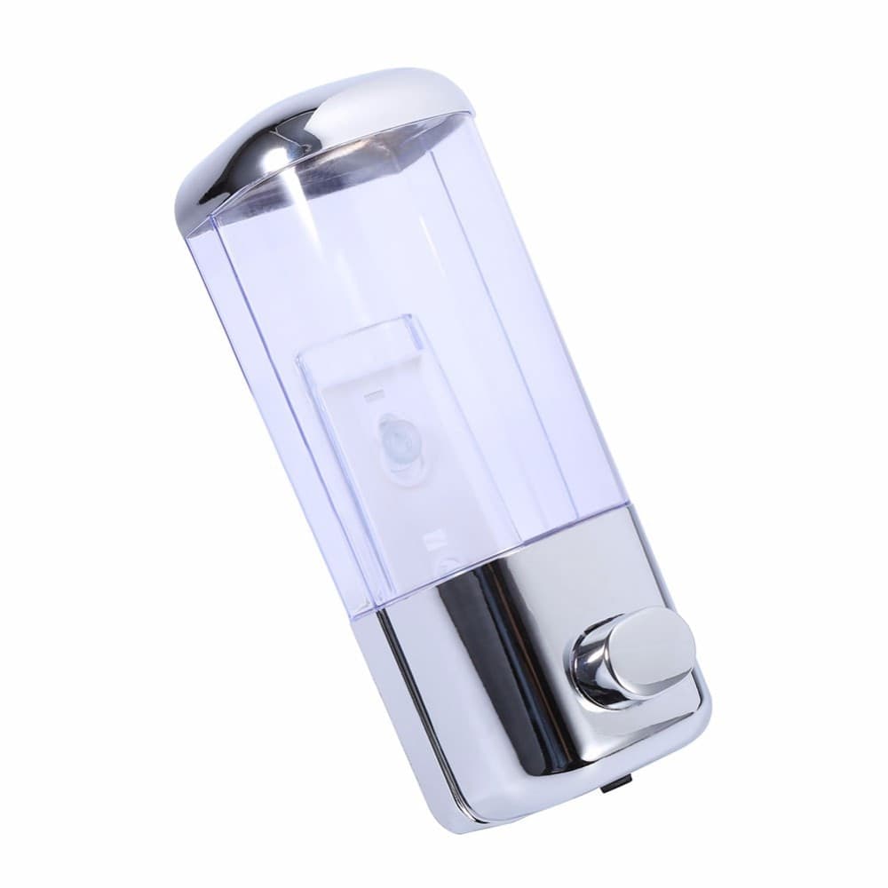 DISPENSER EROGATORE PER SAPONE LIQUIDO 500 ML MURO DOSATORE A PARETE BAGNO - 6