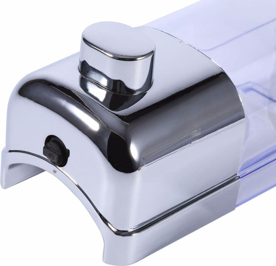 DISPENSER EROGATORE PER SAPONE LIQUIDO 500 ML MURO DOSATORE A PARETE BAGNO - 7