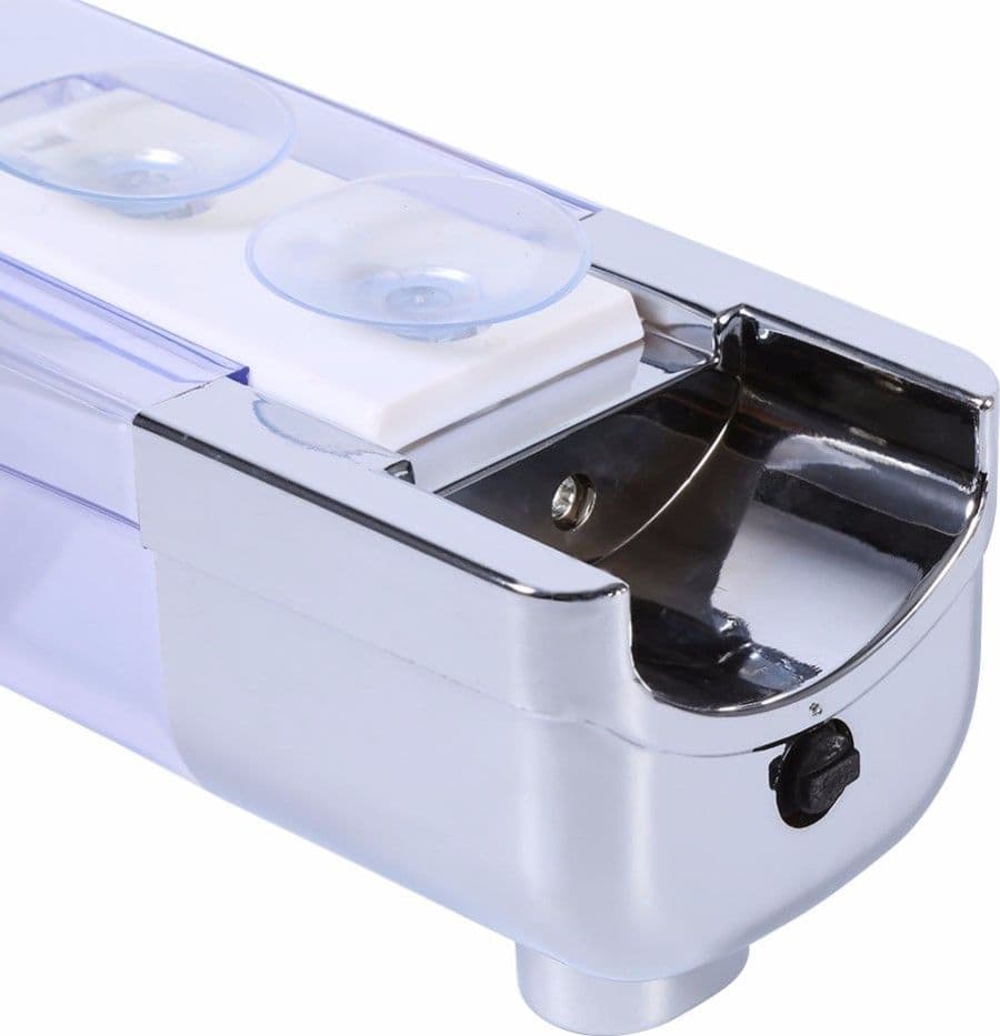 DISPENSER EROGATORE PER SAPONE LIQUIDO 500 ML MURO DOSATORE A PARETE BAGNO - 8