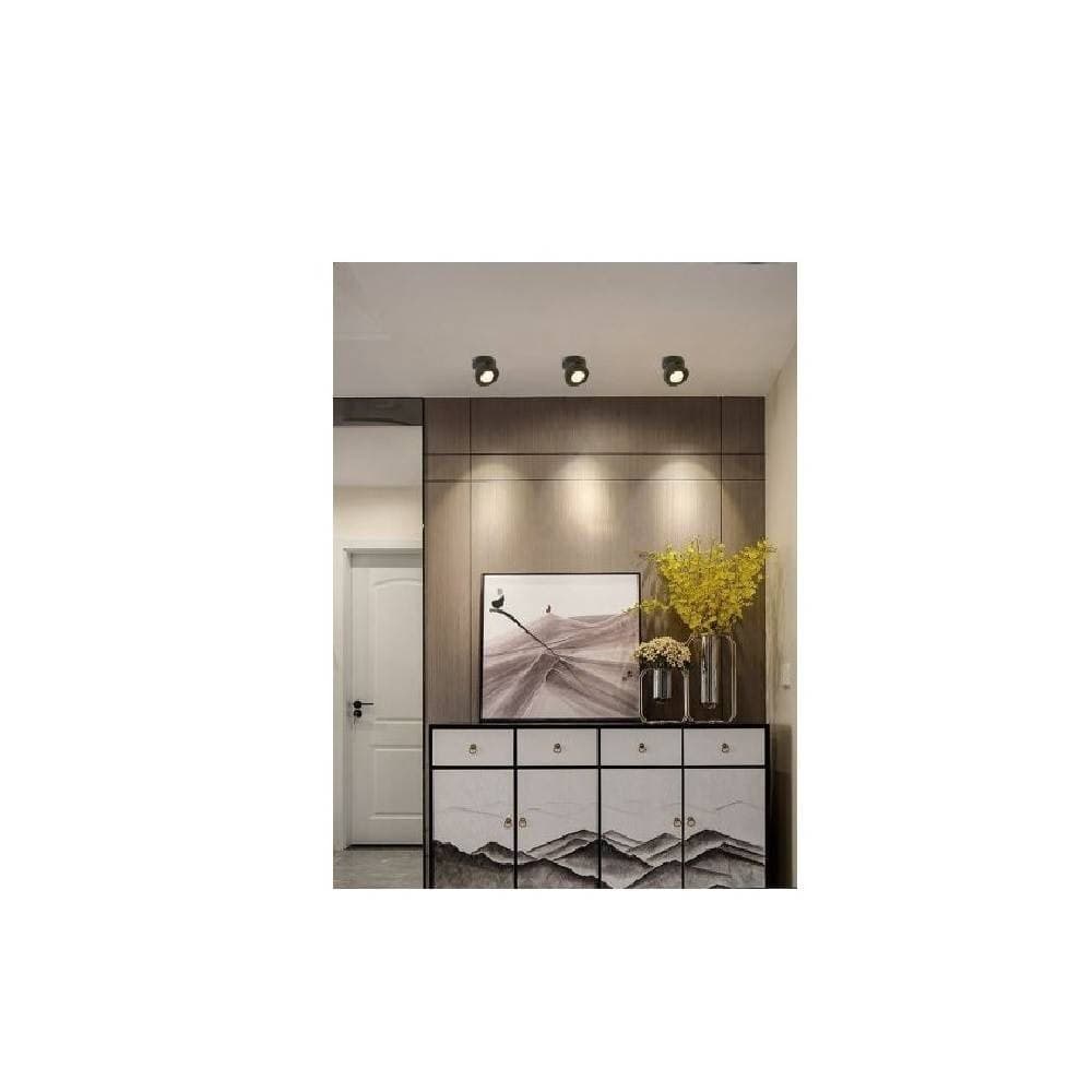 FARETTO LED A SUPERFICIE ORIENTABILE 7WATT LUCE NATURALE FREDDA IP20 NERO F-7W-N - 2