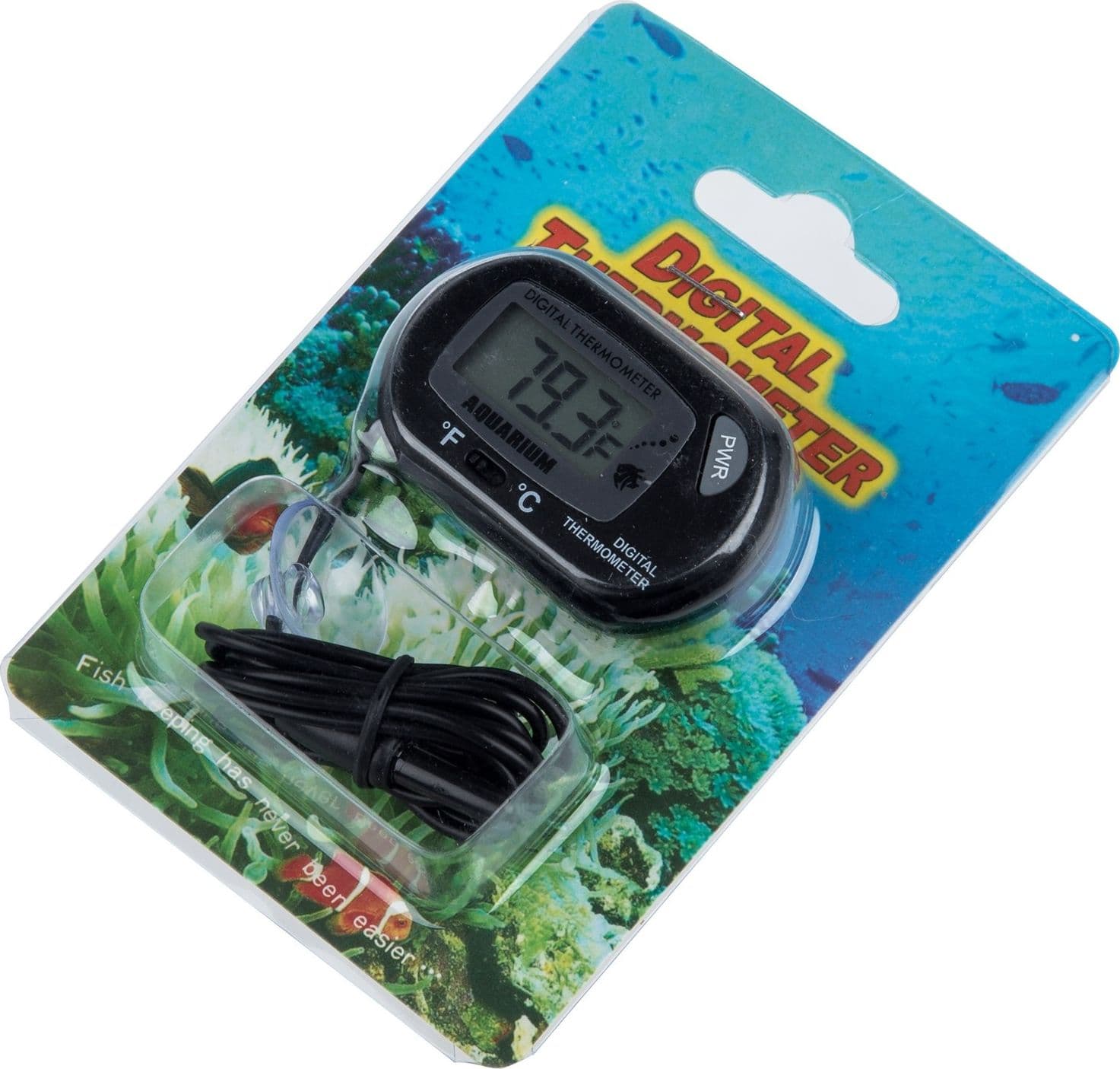 TERMOMETRO DIGITALE A VENTOSA SONDA DISPALY LCD -50 A 70° PER ACQUARIO PESCI - 5