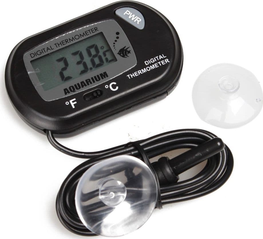 TERMOMETRO DIGITALE A VENTOSA SONDA DISPALY LCD -50 A 70° PER ACQUARIO PESCI - 6