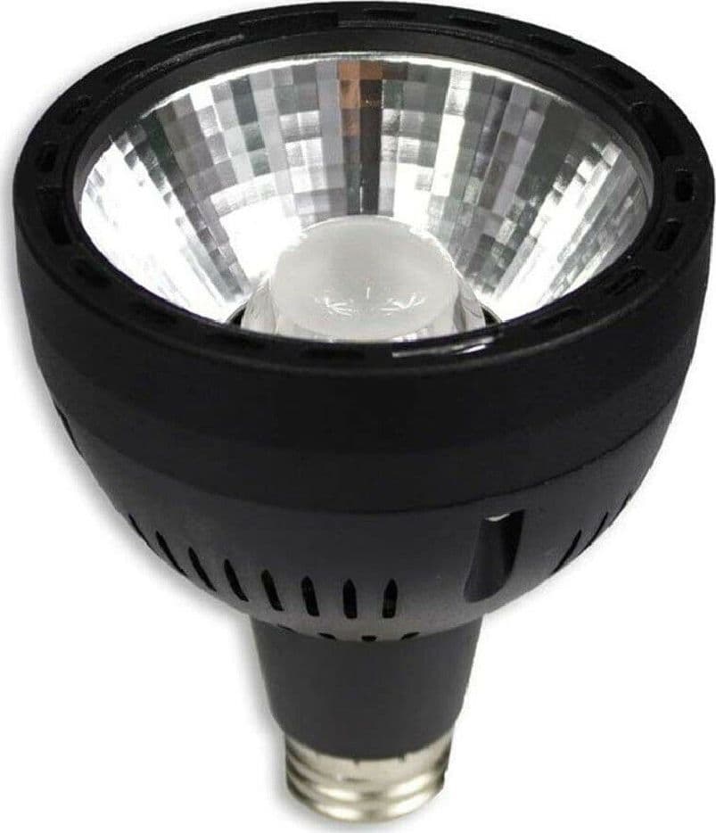 LAMPADINA LED COB PAR30 E27 36 WATT FARETTO LUCE 6500K 3000K 4000K NERO P30-2N - 2