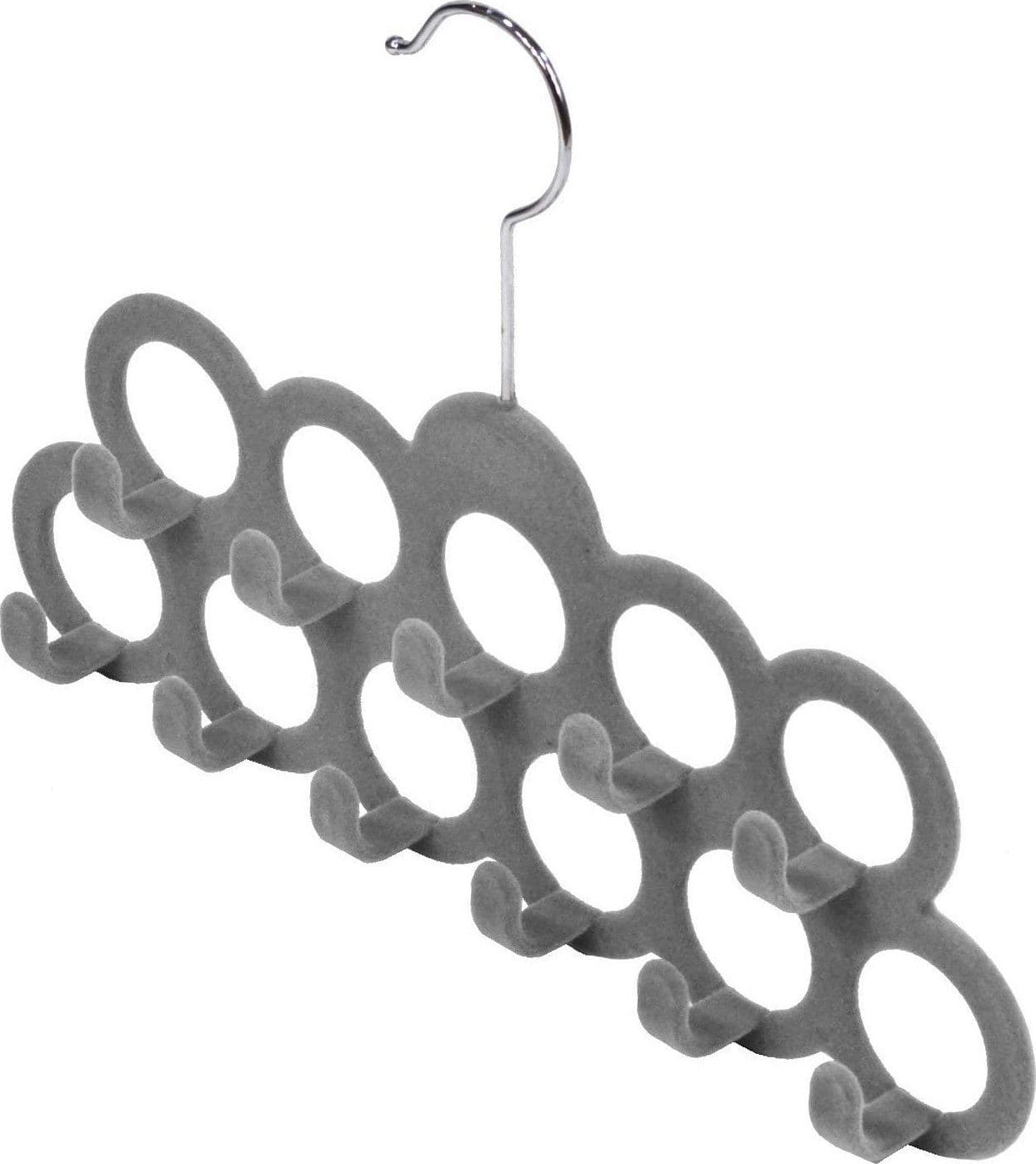 SET 2 PEZZI GRUCCIA GRUCCE 11 ANELLI GANCI APPENDI TUTTO SALVASPAZIO ARMADIO
