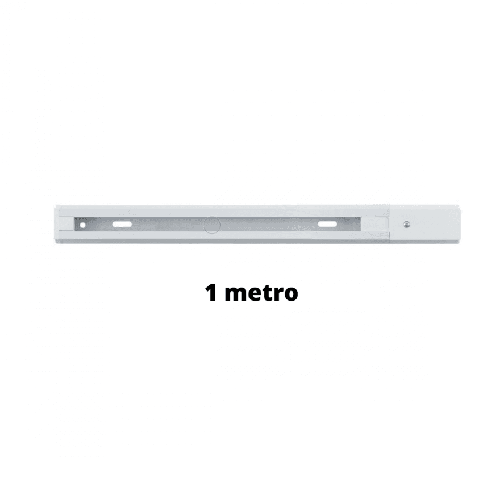 BINARIO 1MT ELETTRIFICATO 2 POLI RINFORZATO MONOFASE BIANCO FARO PISTA-B BINA-B - 3