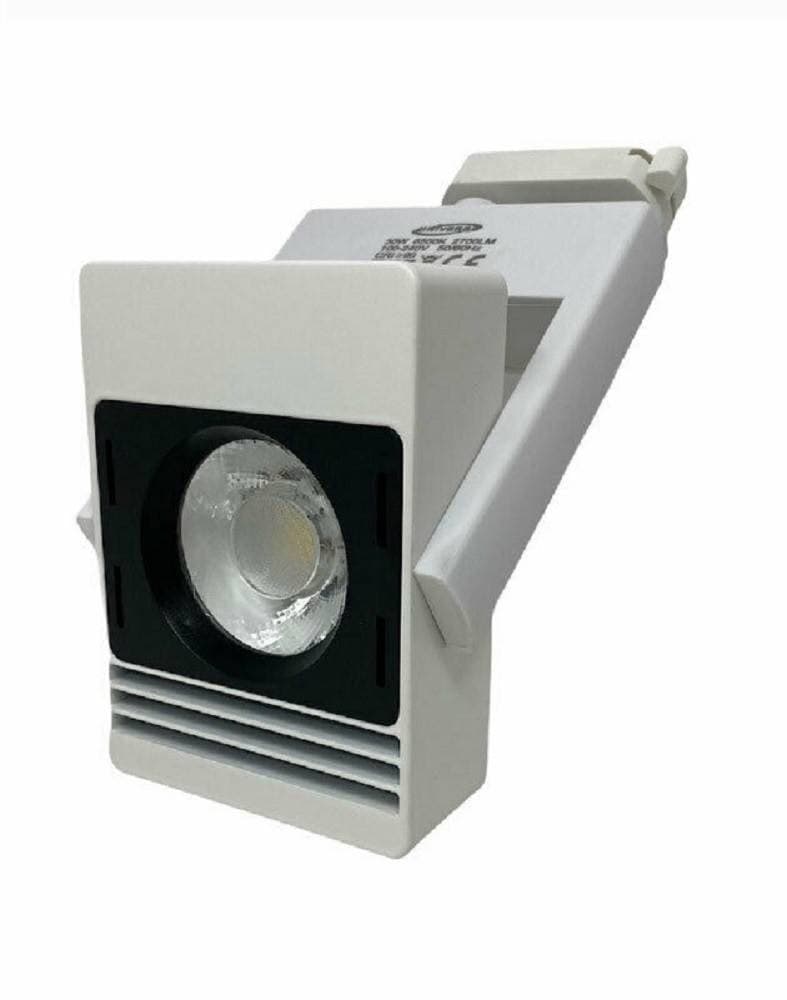 FARO PROIETTORE LED COB X BINARIO 30W LUCE 6500K 4000K 3000K ORIENTABILE F30W-5A - 5
