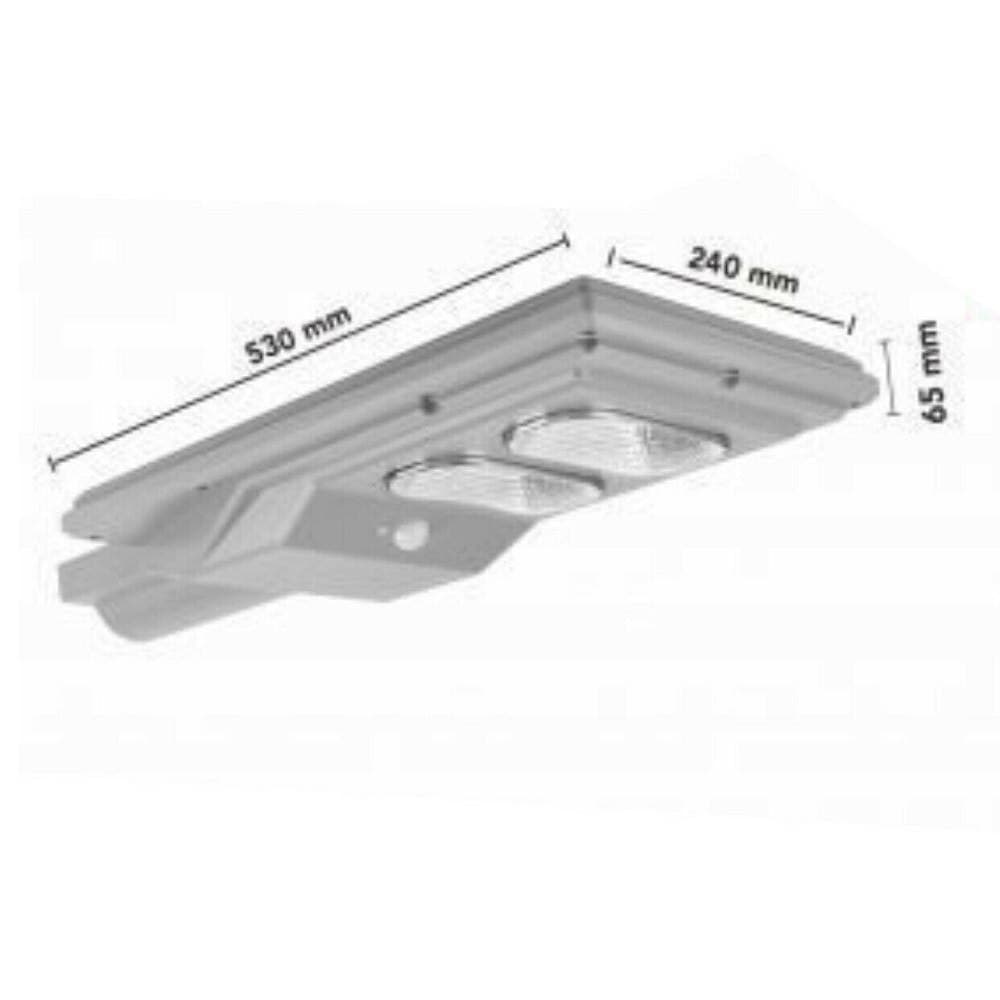 FARO STRADALE LED SOLARE 100 W LUCE 6500K LAMPIONE SENSORE MOVIMENTO SL-100W-SS - 7