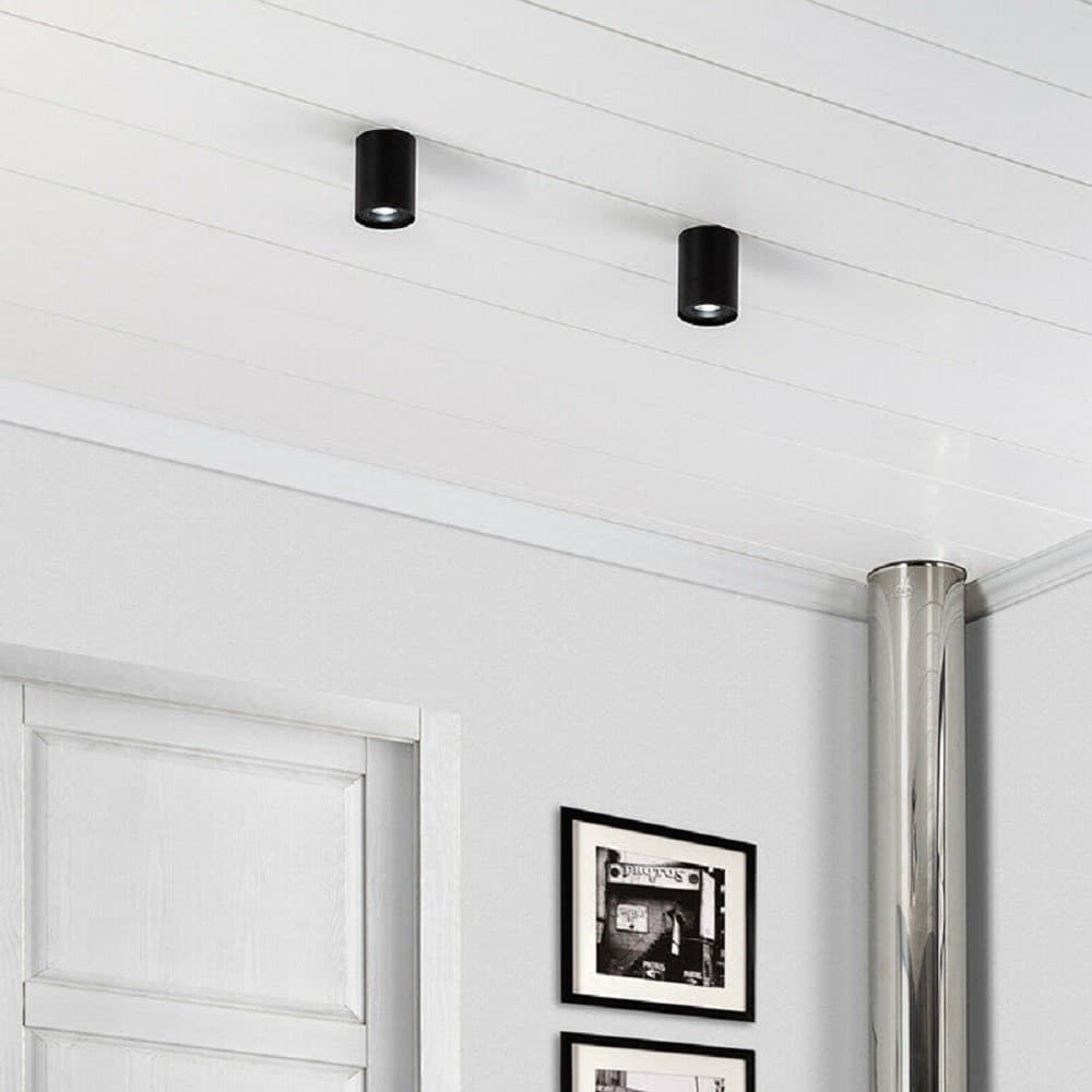 FARETTO PLAFONIERA SOFFITTO 20W APPLIQUE CILINDRO LED COB VARI TONI LUCE F20W-5N - 4