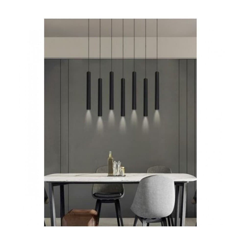 LAMPADARIO A SOSPENSIONE DESIGN MODERNO CILINDRO SOFFITTO ATTACCO GU10 IP20 A61 - 2