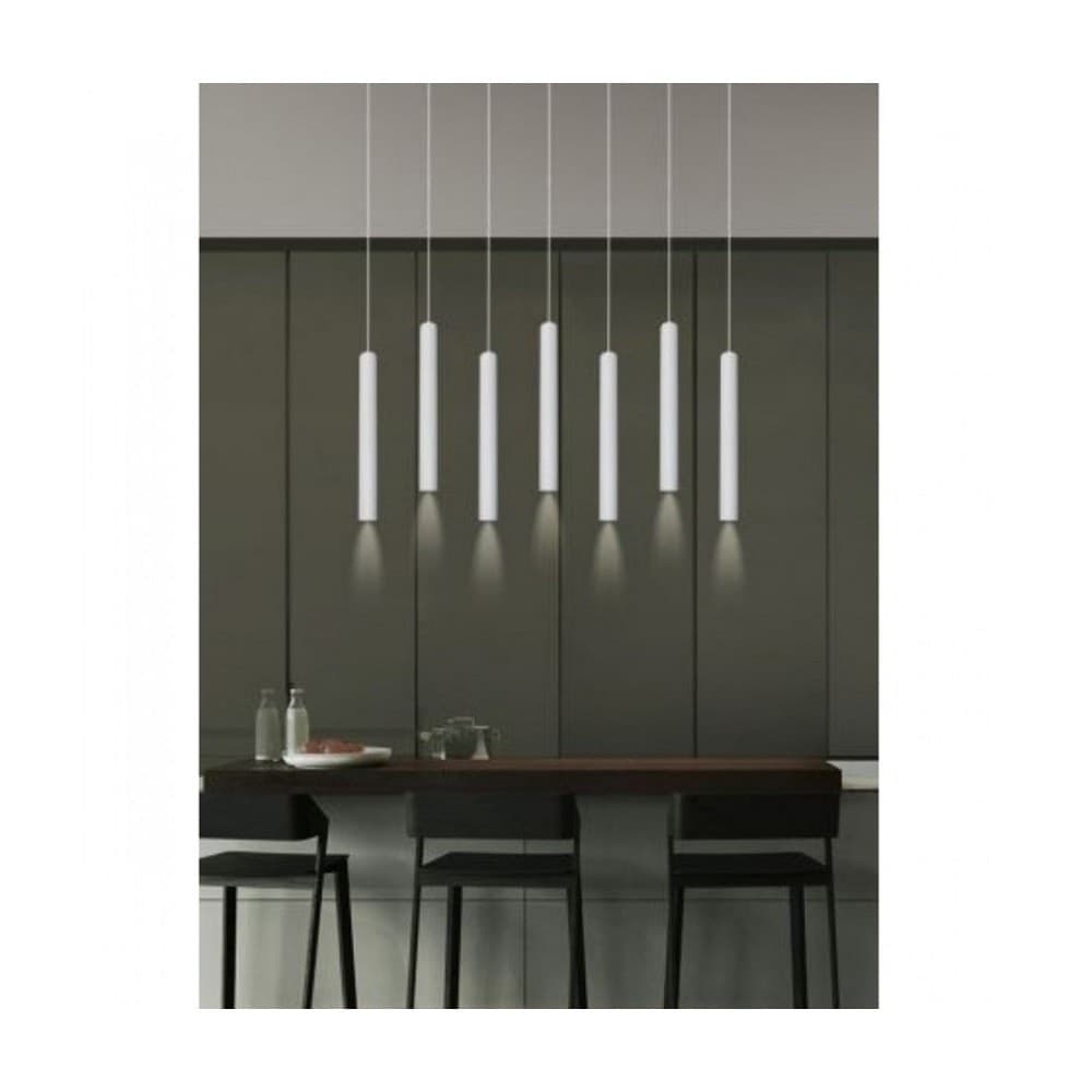 LAMPADARIO A SOSPENSIONE DESIGN MODERNO CILINDRO SOFFITTO ATTACCO GU10 IP20 A61 - 3