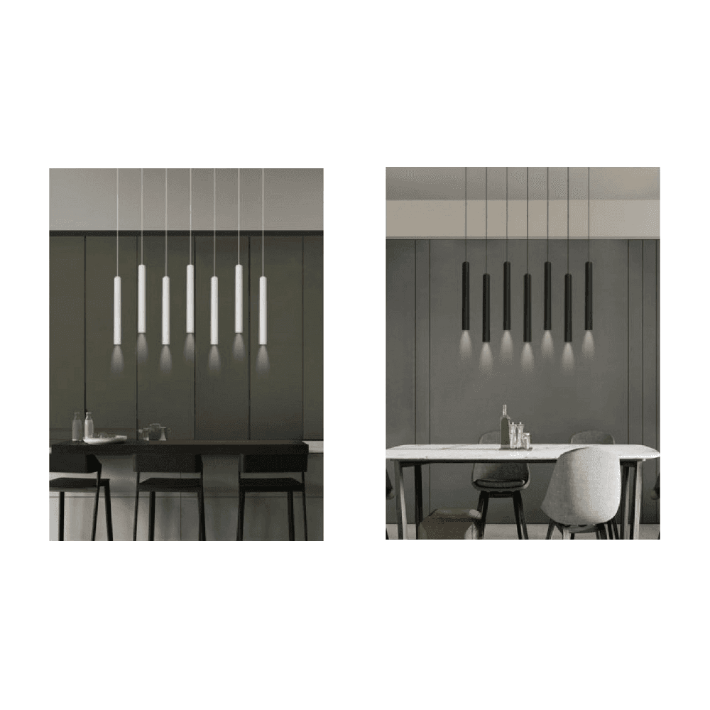 LAMPADARIO A SOSPENSIONE DESIGN MODERNO CILINDRO SOFFITTO ATTACCO GU10 IP20 A61 - 1
