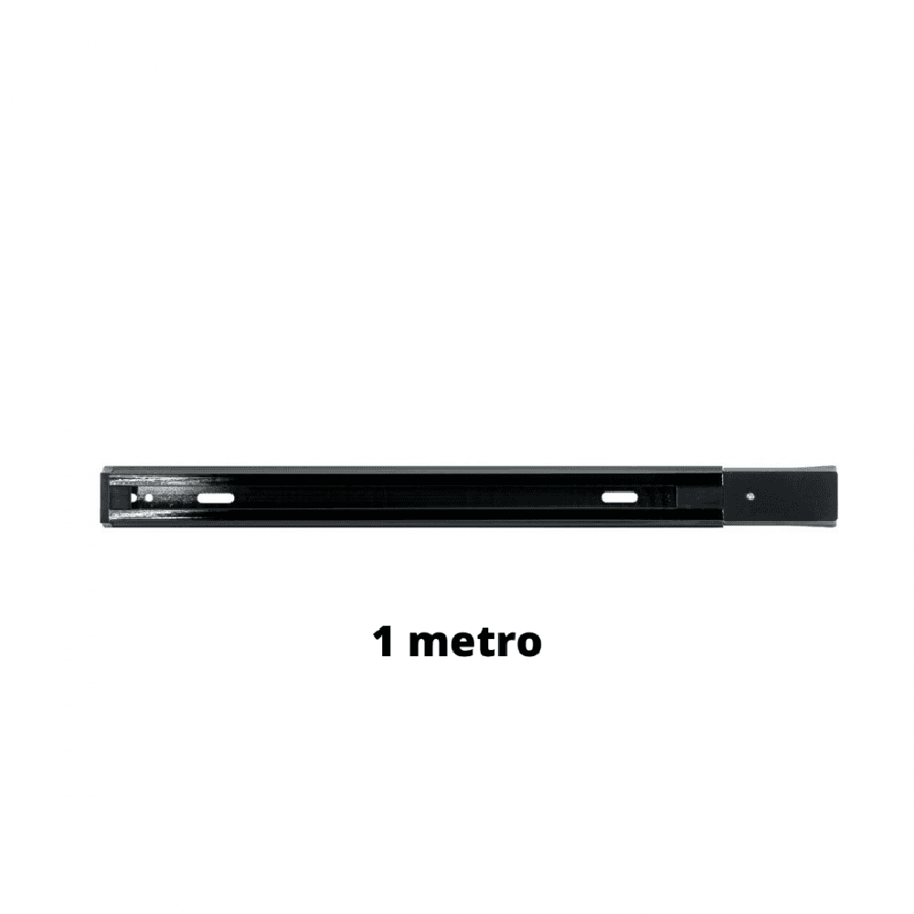 BINARIO 1MT ELETTRIFICATO 2POLI RINFORZATO MONOFASE NERO PER FARO PISTA-N BINA-N - 3