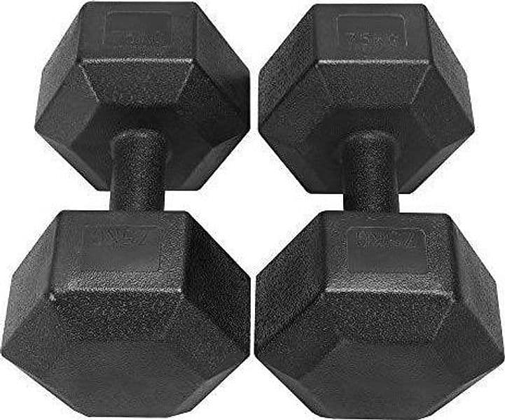 COPPIA DI MANUBRI IN VINILE DA 7,5KG OGNUNO MANUBRI PESI PALESTRA FITNESS SPORT - 1