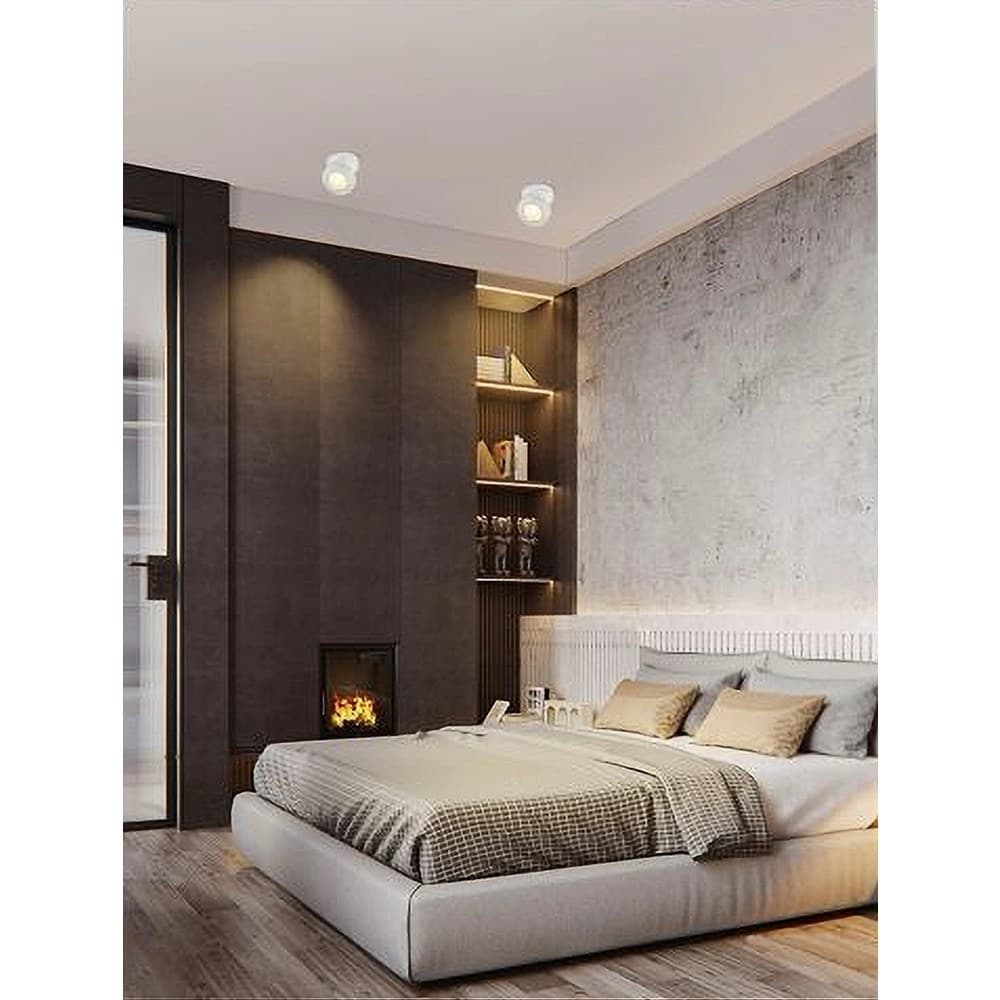 FARETTO LED A SUPERFICIE ORIENTABILE 7W LUCE NATURALE FREDDA CALDA BIANCO F-7W-B - 10