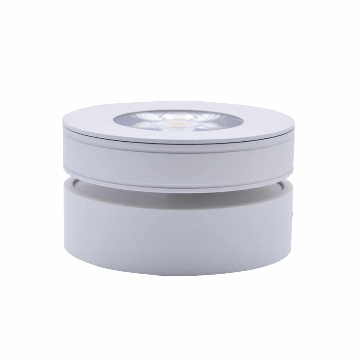FARETTO LED A SUPERFICIE ORIENTABILE 7W LUCE NATURALE FREDDA CALDA BIANCO F-7W-B - 5