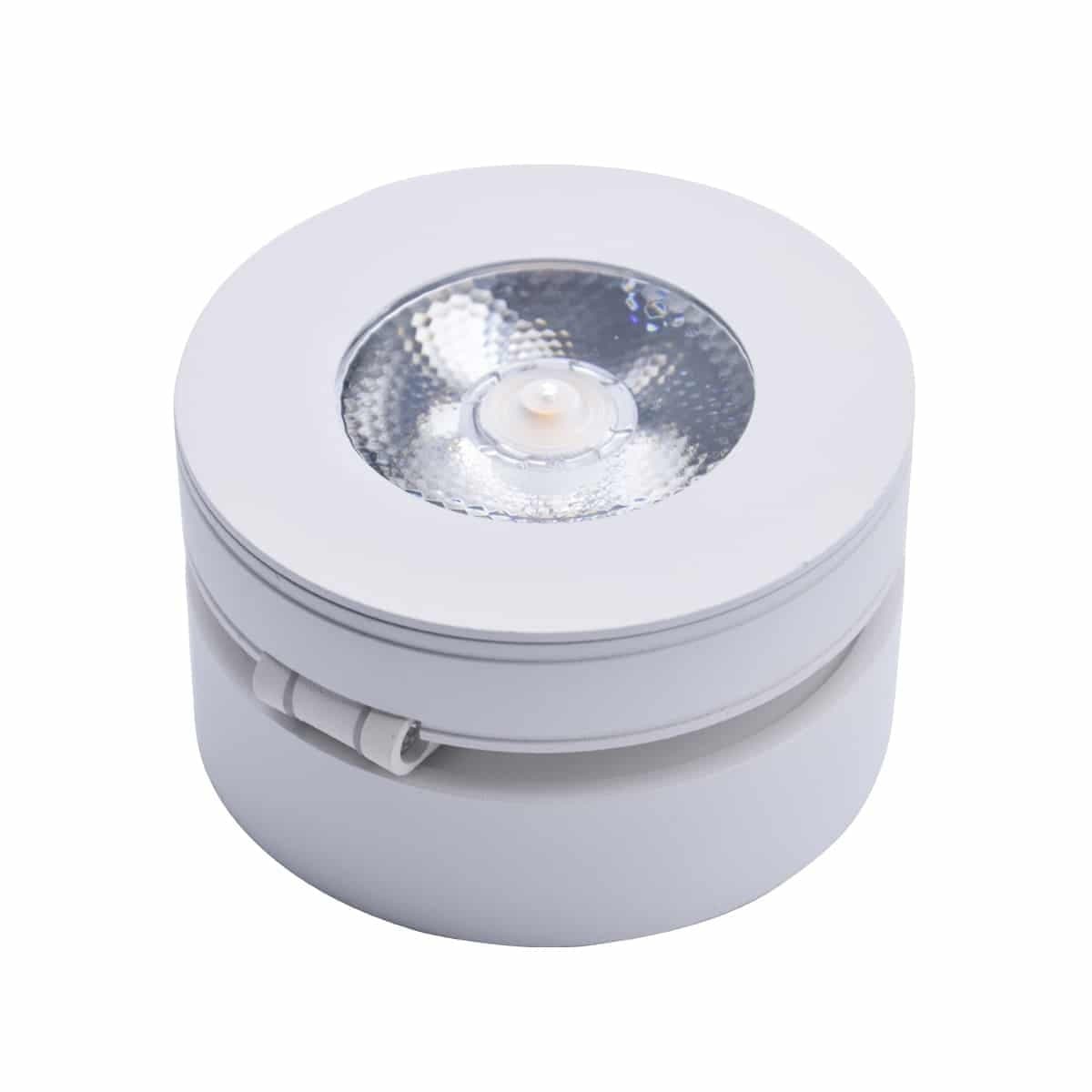 FARETTO LED A SUPERFICIE ORIENTABILE 7W LUCE NATURALE FREDDA CALDA BIANCO F-7W-B - 6