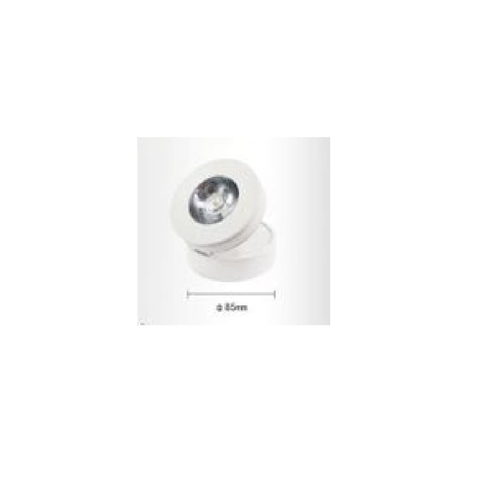 FARETTO LED A SUPERFICIE ORIENTABILE 7W LUCE NATURALE FREDDA CALDA BIANCO F-7W-B - 9