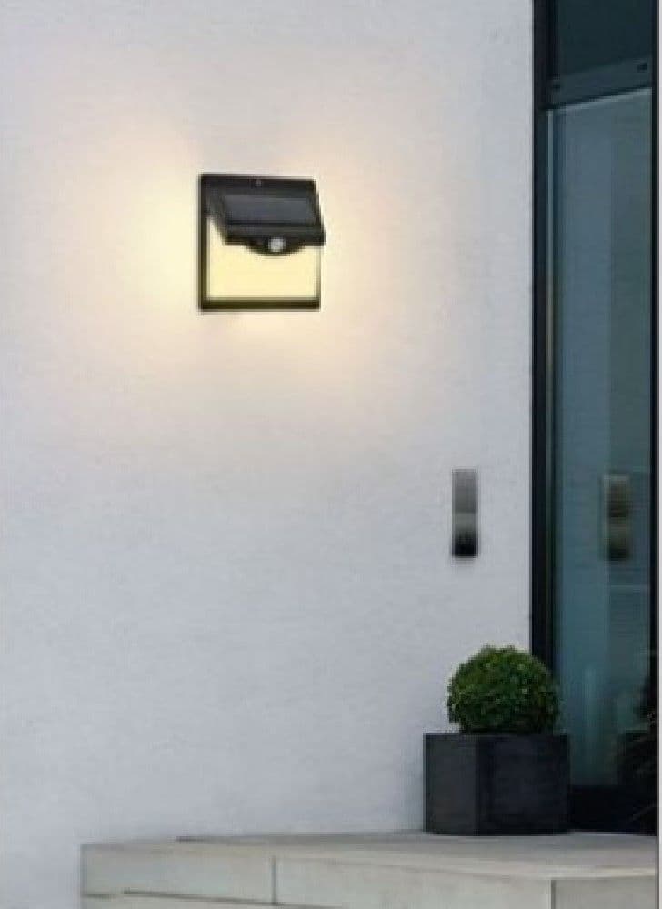 FARETTO APPLIQUE LED A PARETE CON PANNELLO SOLARE LUCE FREDDA 6500K IP65 SO-A3 - 3