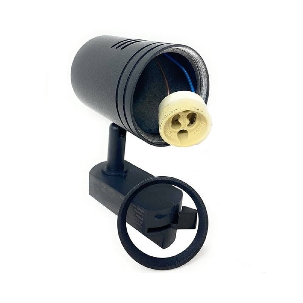 PORTA FARETTO GU10 PER BINARIO FARO PROIETTORE PER SOFFITTO ORIENTABILE P26-GU10 - 3