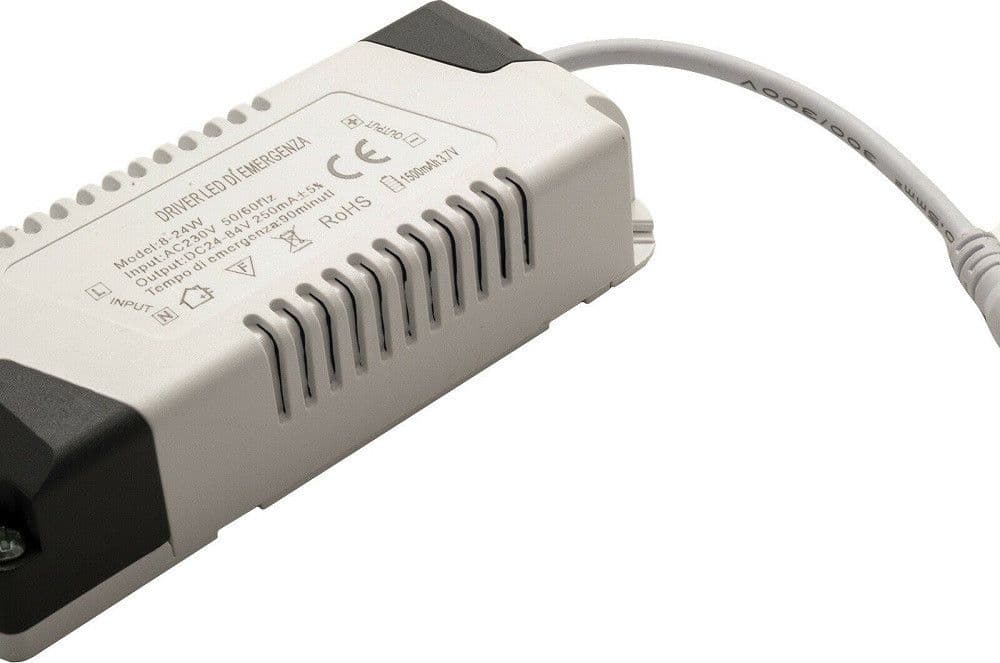 DRIVER LED PER LUCI EMERGENZA ALIMENTATORE TRASFORMATORE PANNELLI LED IP30 8-24W - 2